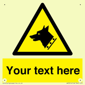 Custom Warning: Guard dog